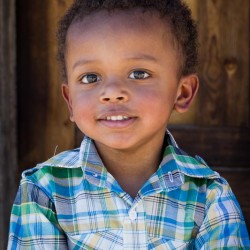 Smiling African American Toddler Boy Headshot 8x10